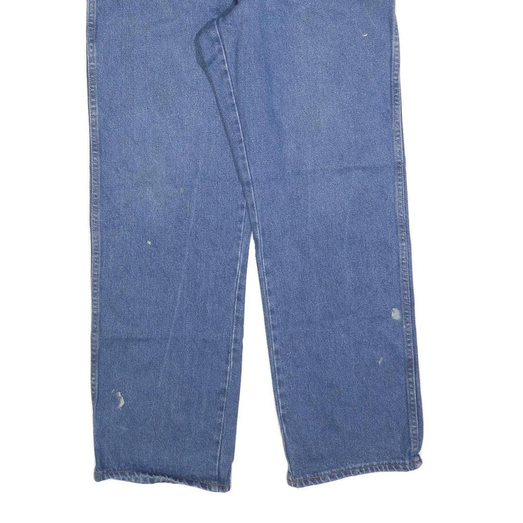 DICKIES Mens Jeans Blue Regular Straight Denim W34 L32 Casual Workwear Zip