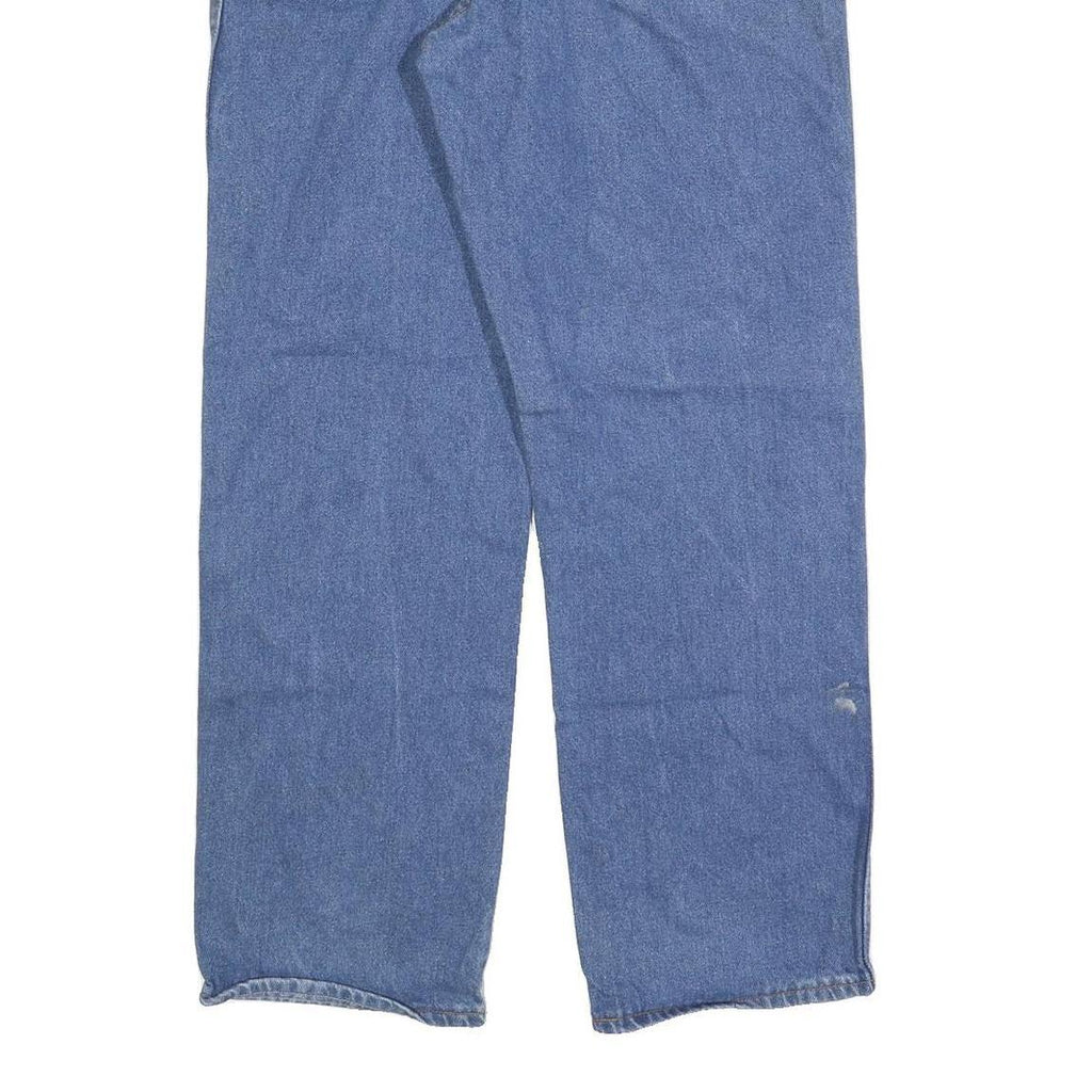 DICKIES Mens Jeans Blue Regular Straight Denim W34 L32 Casual Workwear Zip