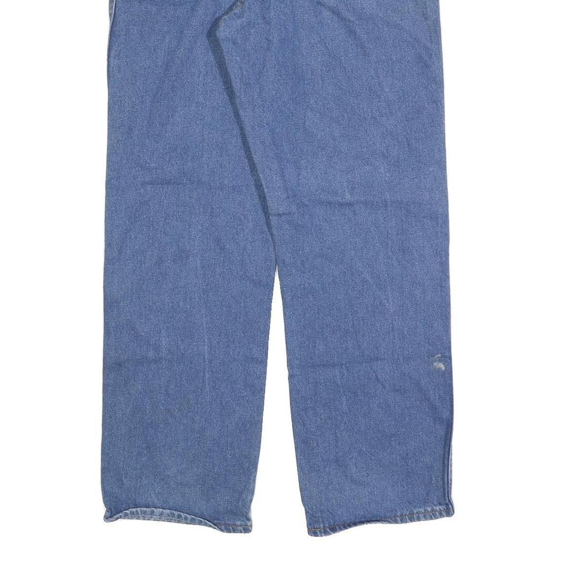 DICKIES Mens Jeans Blue Regular Straight Denim W34 L32 Casual Workwear Zip