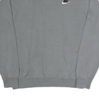 NIKE Mens Grey Crew Neck S Sweatshirt Cotton Blend Logo Pullover Casual
