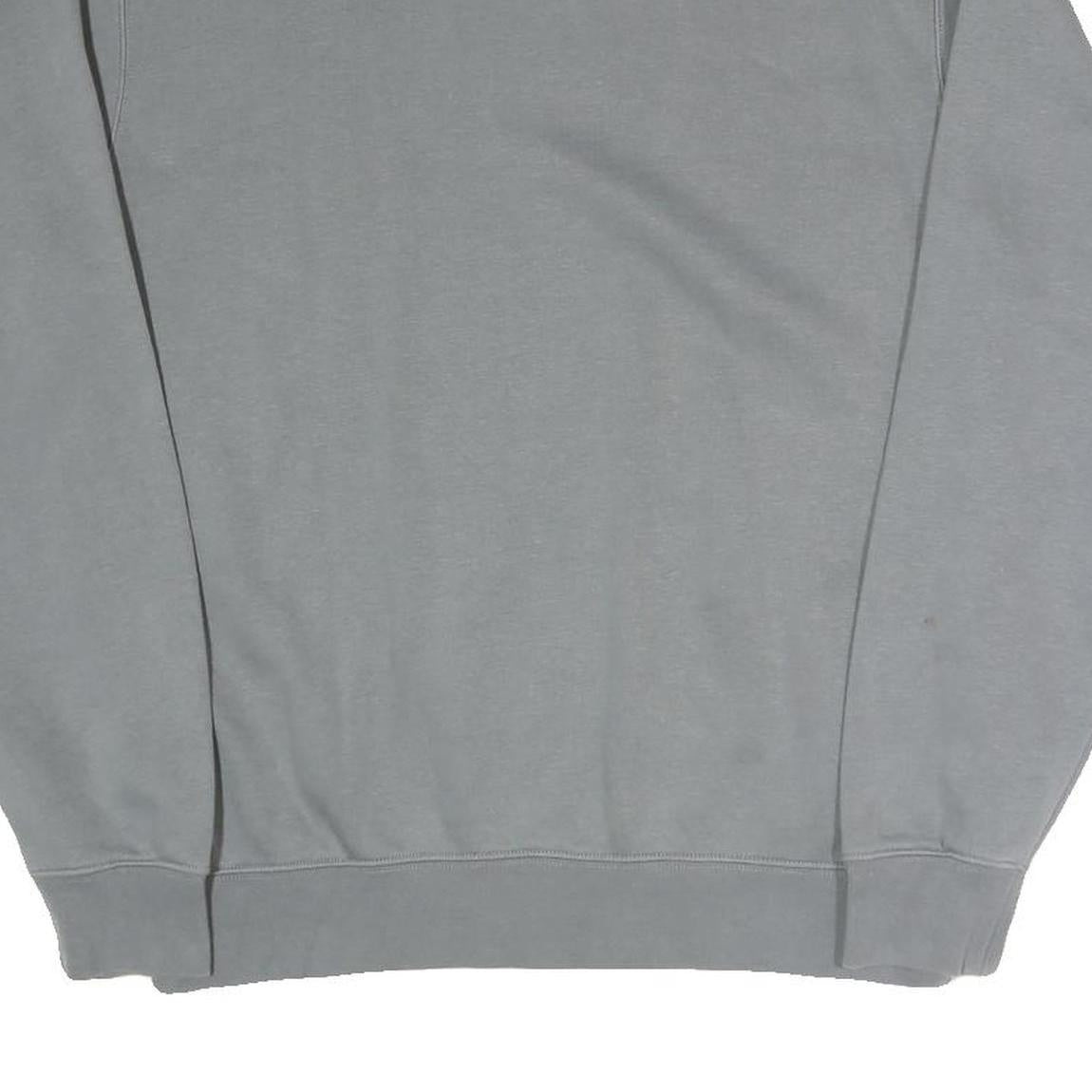 NIKE Mens Grey Crew Neck S Sweatshirt Cotton Blend Logo Pullover Casual
