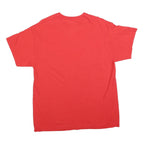 NFL Mens Red New England Patriots Go Pats Graphic T-Shirt L Short Sleeve Crew