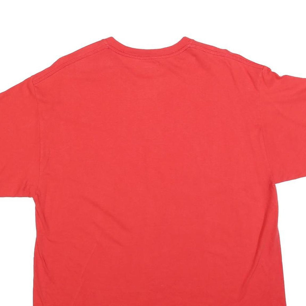 NFL Mens Red New England Patriots Go Pats Graphic T-Shirt L Short Sleeve Crew