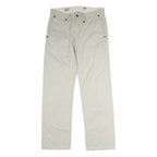 LEVI'S Mens Beige Cotton Regular Straight Trousers W31 L31 Classic Casual Pants