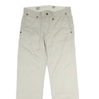 LEVI'S Mens Beige Cotton Regular Straight Trousers W31 L31 Classic Casual Pants