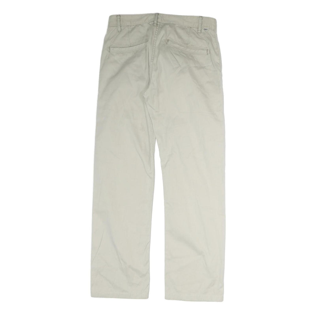 LEVI'S Mens Beige Cotton Regular Straight Trousers W31 L31 Classic Casual Pants