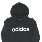 ADIDAS Womens Black Hoodie S Cotton Pullover Sportswear Sweatshirt