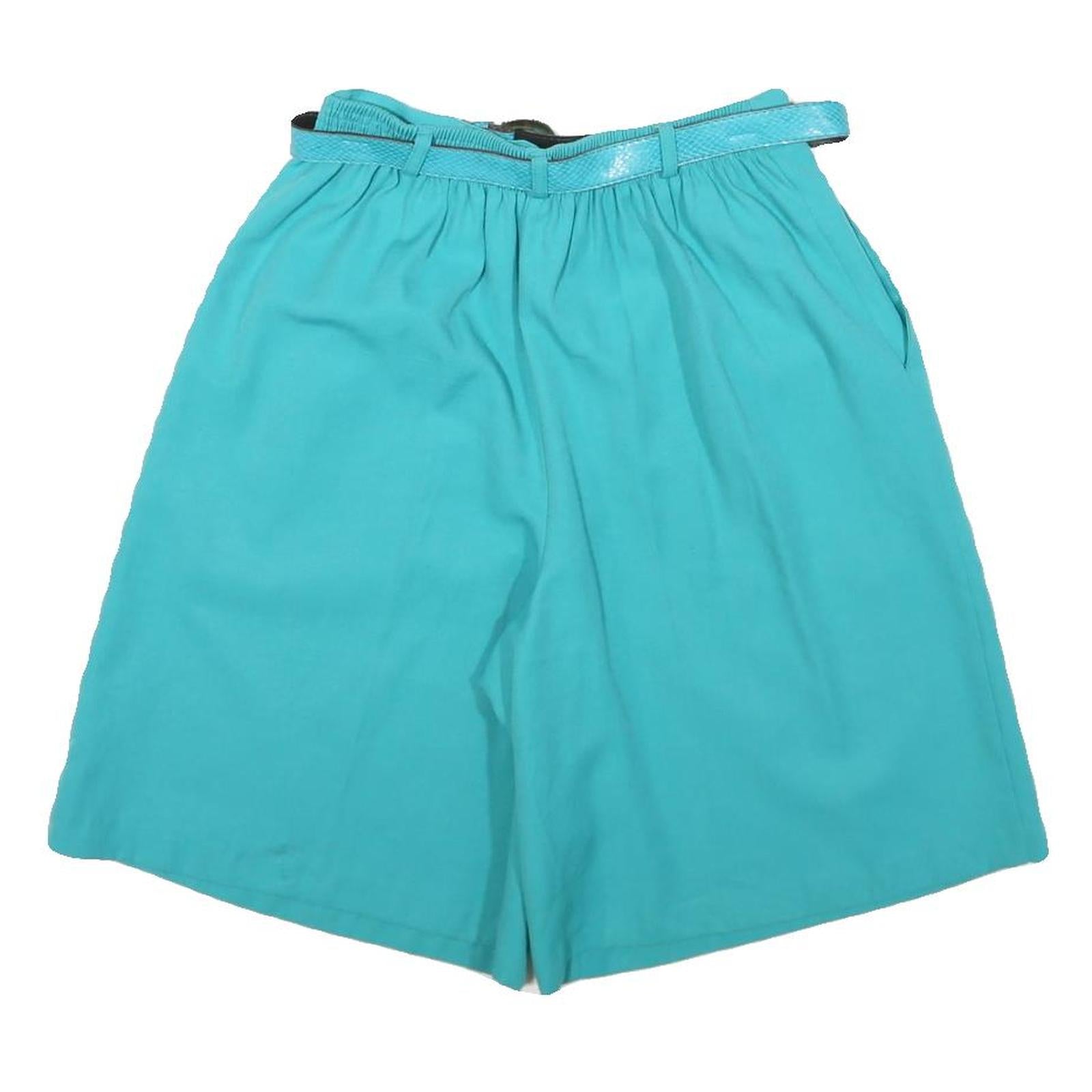 CRISTIN STEVENS Womens Shorts Blue Casual S W24 Summer Belted Relaxed Fit