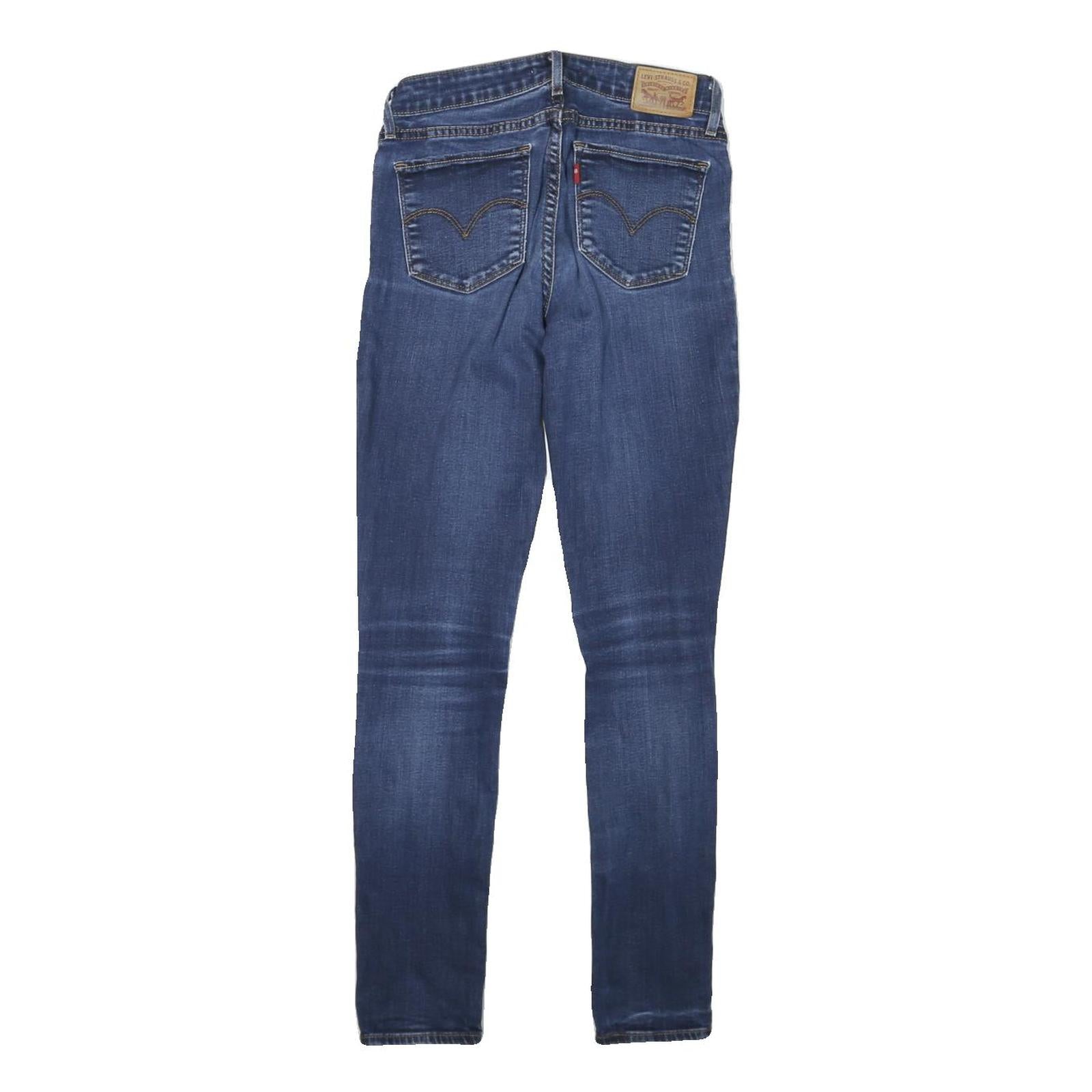 LEVI'S 711 Womens Slim Blue Denim Medium Wash Stretch W24 L27 Skinny Jeans