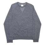 CHAMPION Mens Grey Cotton Blend Crew Neck M Sweatshirt Classic Logo Pullover