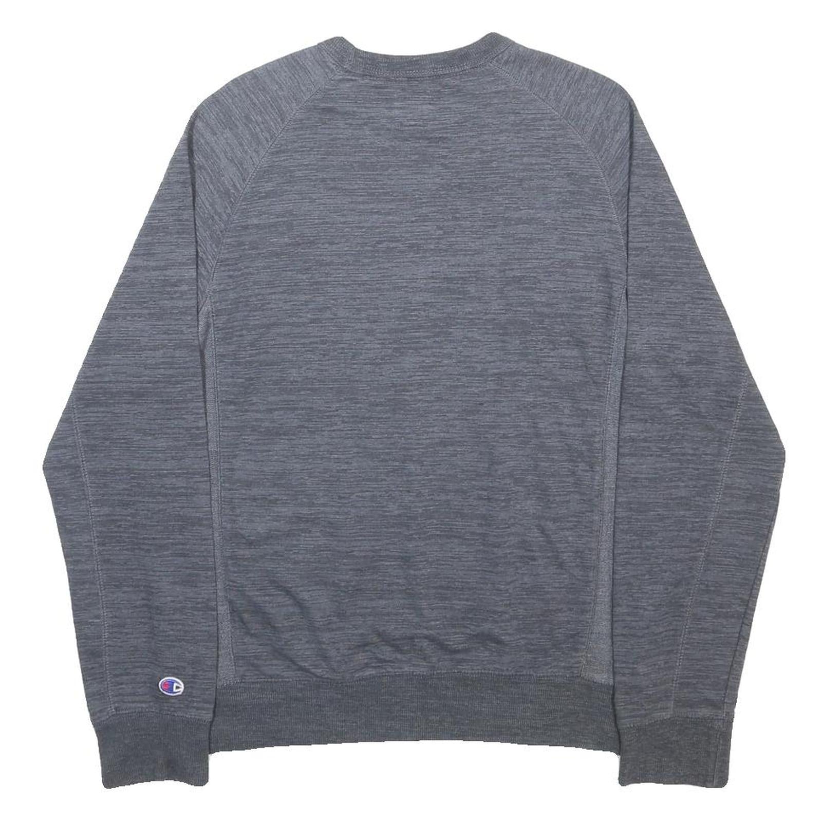 CHAMPION Mens Grey Cotton Blend Crew Neck M Sweatshirt Classic Logo Pullover