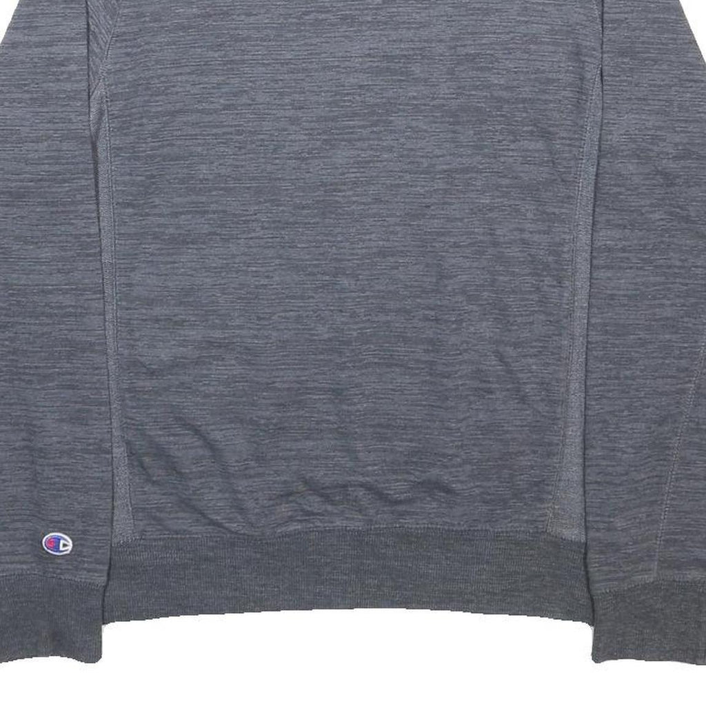 CHAMPION Mens Grey Cotton Blend Crew Neck M Sweatshirt Classic Logo Pullover
