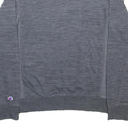 CHAMPION Mens Grey Cotton Blend Crew Neck M Sweatshirt Classic Logo Pullover