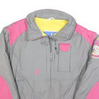 K2 Womens Grey & Pink Outdoor Jacket M Polyester Blend Zip Sports Patch