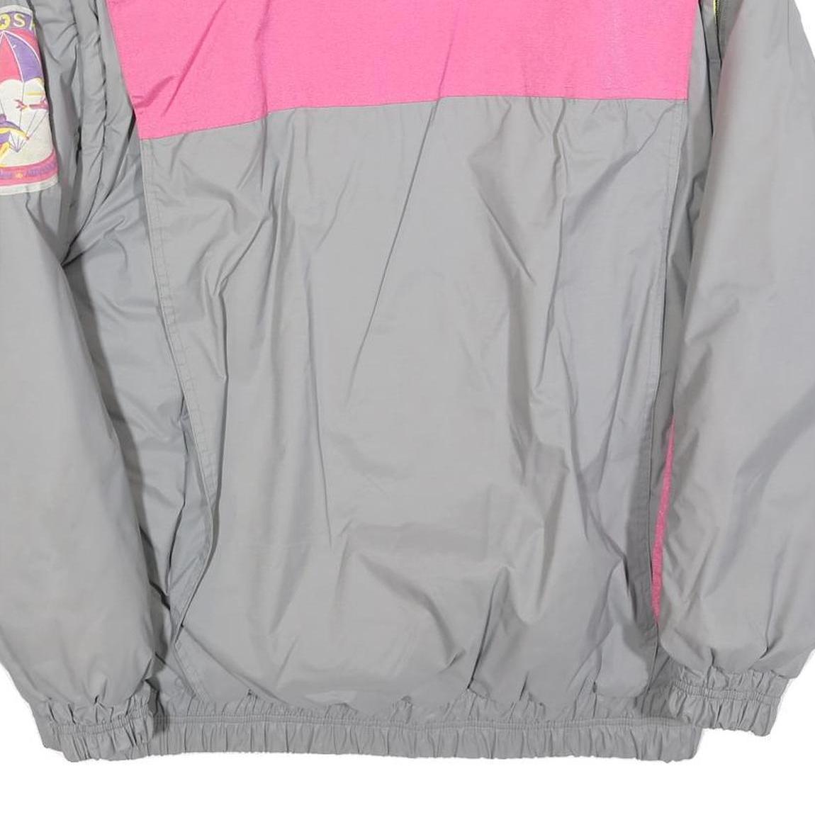K2 Womens Grey & Pink Outdoor Jacket M Polyester Blend Zip Sports Patch