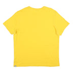 THE NORTH FACE Mens Yellow Cotton T-Shirt XL Short Sleeve Crew Neck Logo Print