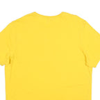 THE NORTH FACE Mens Yellow Cotton T-Shirt XL Short Sleeve Crew Neck Logo Print