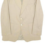 TERYLINE Mens Beige Button Jacket M Polyester Blend Plain Classic Stylish