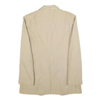 TERYLINE Mens Beige Button Jacket M Polyester Blend Plain Classic Stylish