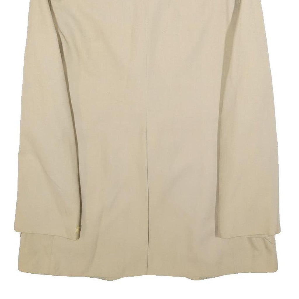 TERYLINE Mens Beige Button Jacket M Polyester Blend Plain Classic Stylish