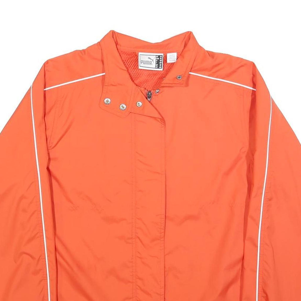 PUMA Womens Orange Polyester Blend Jacket UK 16 Zip Lightweight Sports Outerwear