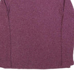 JUICY COUTURE Womens Purple Cold Shoulder Long Sleeve Round Neck Knit Top M