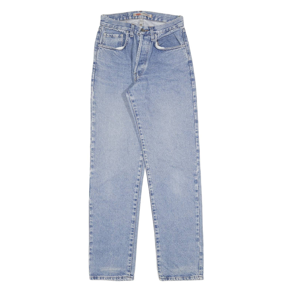 TEDDYS Mens Blue Regular Straight Denim Cotton Light W28 L33 Button Closure