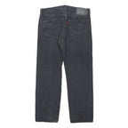 LEVI'S Mens Cotton Blend Black Regular Fit Straight Leg Trousers W34 L28 Button