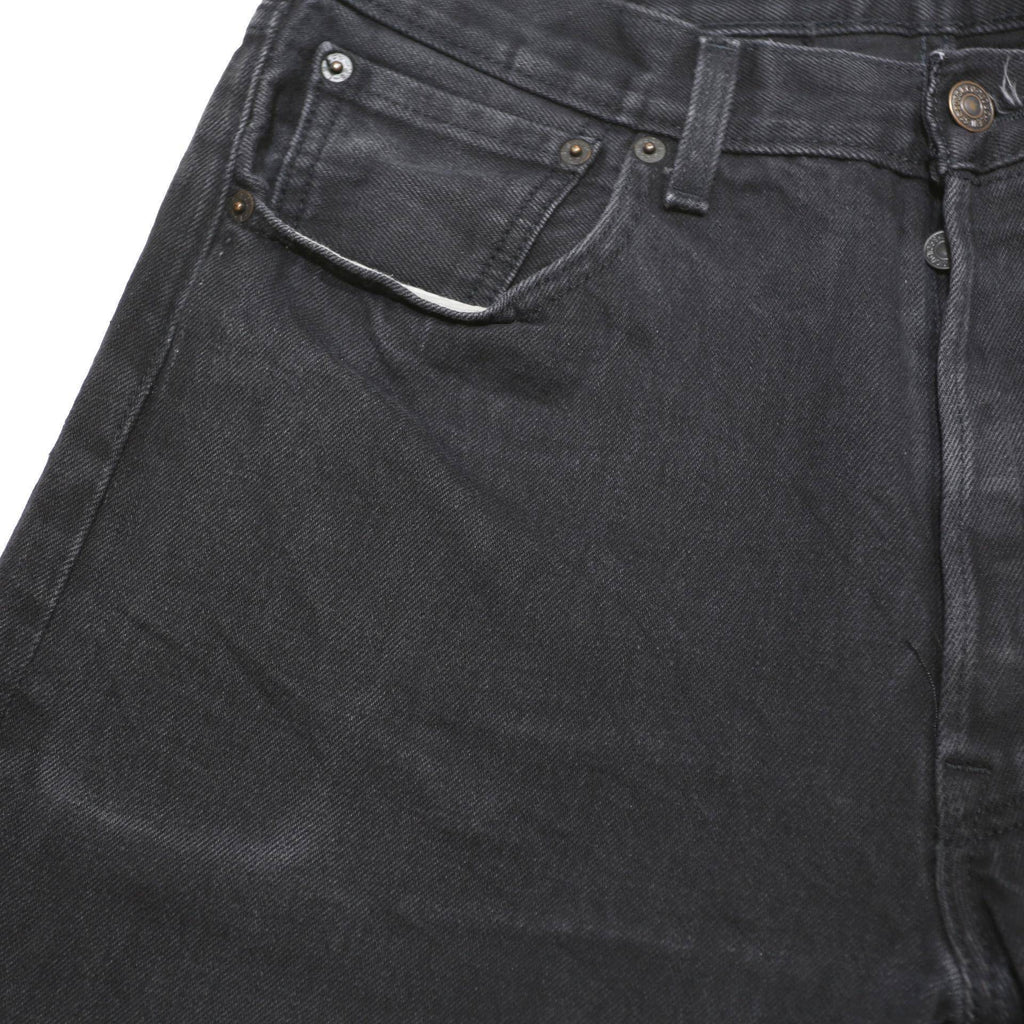 LEVI'S Mens Cotton Blend Black Regular Fit Straight Leg Trousers W34 L28 Button