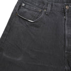 LEVI'S Mens Cotton Blend Black Regular Fit Straight Leg Trousers W34 L28 Button