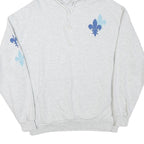 ELEVENPARIS Mens Grey Hoodie S Cotton Blend Graphic Print Drawstring