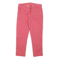 CALVIN KLEIN JEANS Womens Cotton Blend Pink Slim Straight Trousers W30 L25
