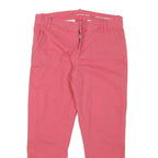 CALVIN KLEIN JEANS Womens Cotton Blend Pink Slim Straight Trousers W30 L25