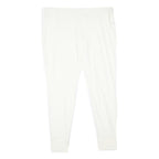 LANDS END Womens Synthetic White Slim Tapered Trousers W36 L31 Comfortable