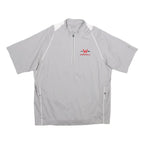 ADIDAS Mens Grey White W Basketball 1/4 Zip Sweatshirt L Sportswear