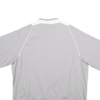 ADIDAS Mens Grey White W Basketball 1/4 Zip Sweatshirt L Sportswear