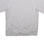 ADIDAS Mens Grey White W Basketball 1/4 Zip Sweatshirt L Sportswear