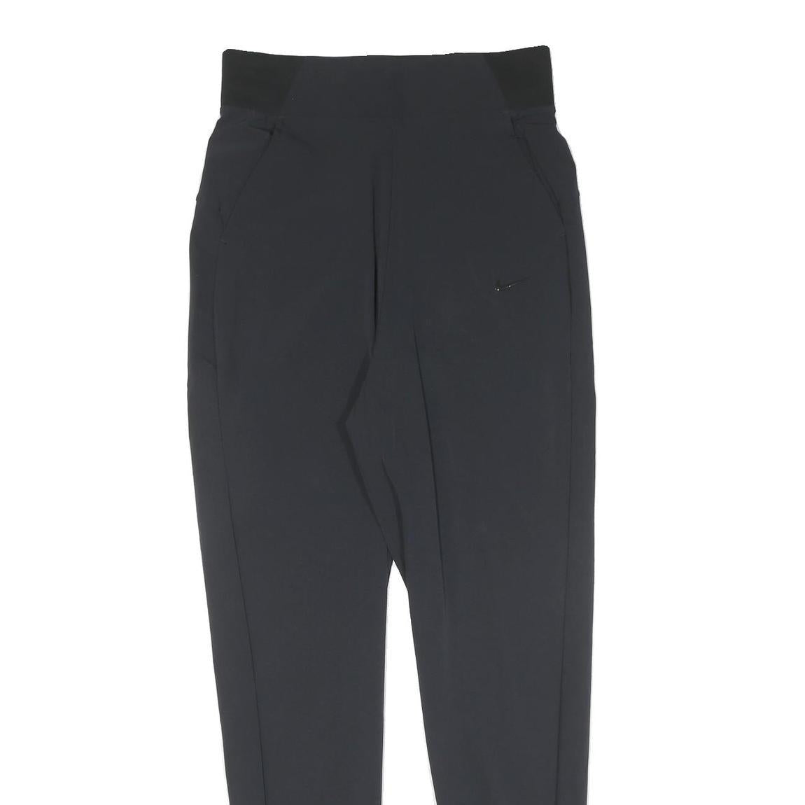 NIKE Womens Joggers Black XS W25 L25 Slim Tapered Fit Polyester Activewear