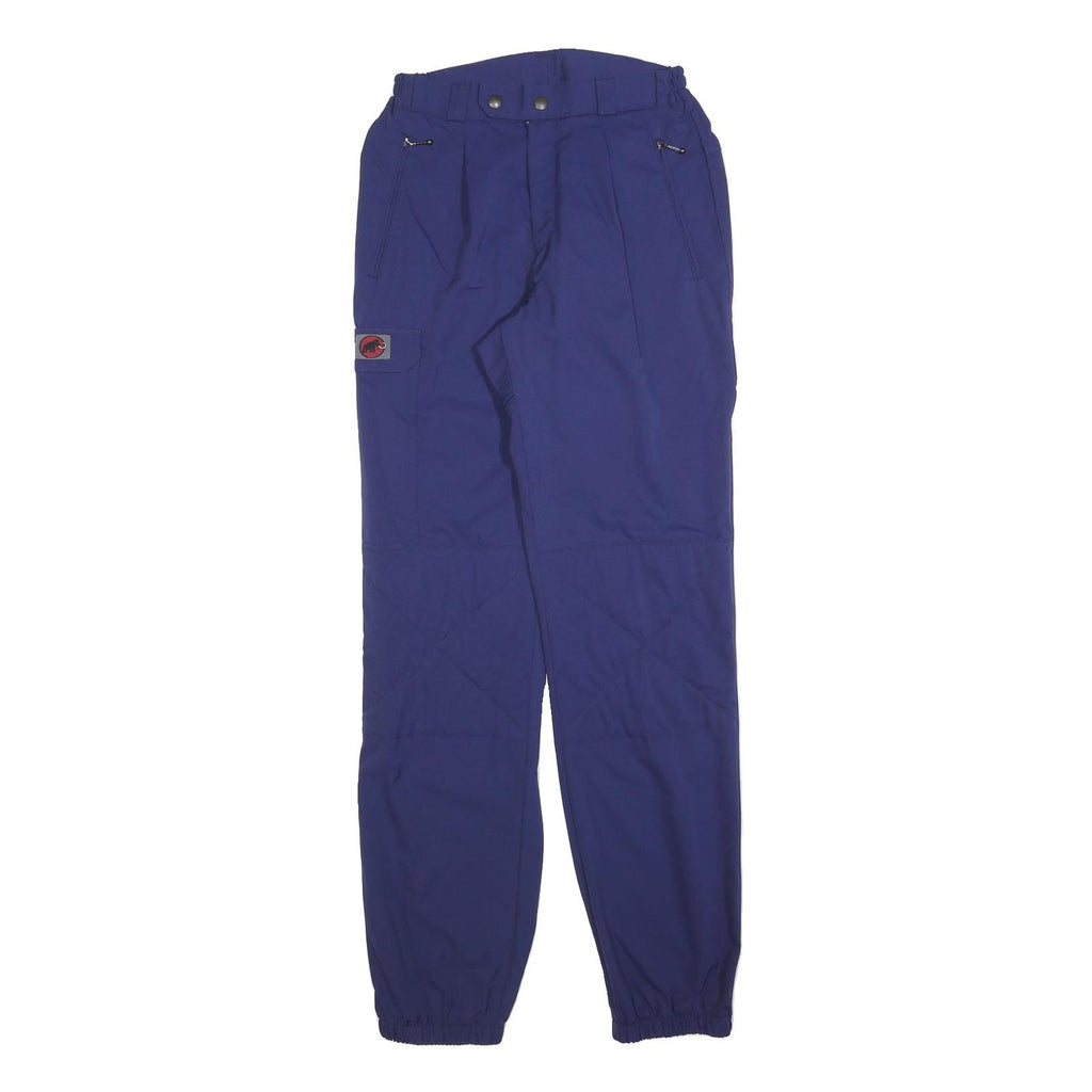 MAMMUT Womens Polyester Blue Regular Tapered Trousers W26 L34 Outdoor Casual Zip