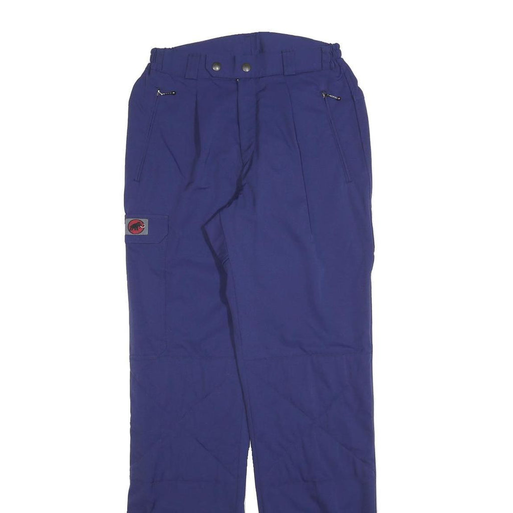 MAMMUT Womens Polyester Blue Regular Tapered Trousers W26 L34 Outdoor Casual Zip