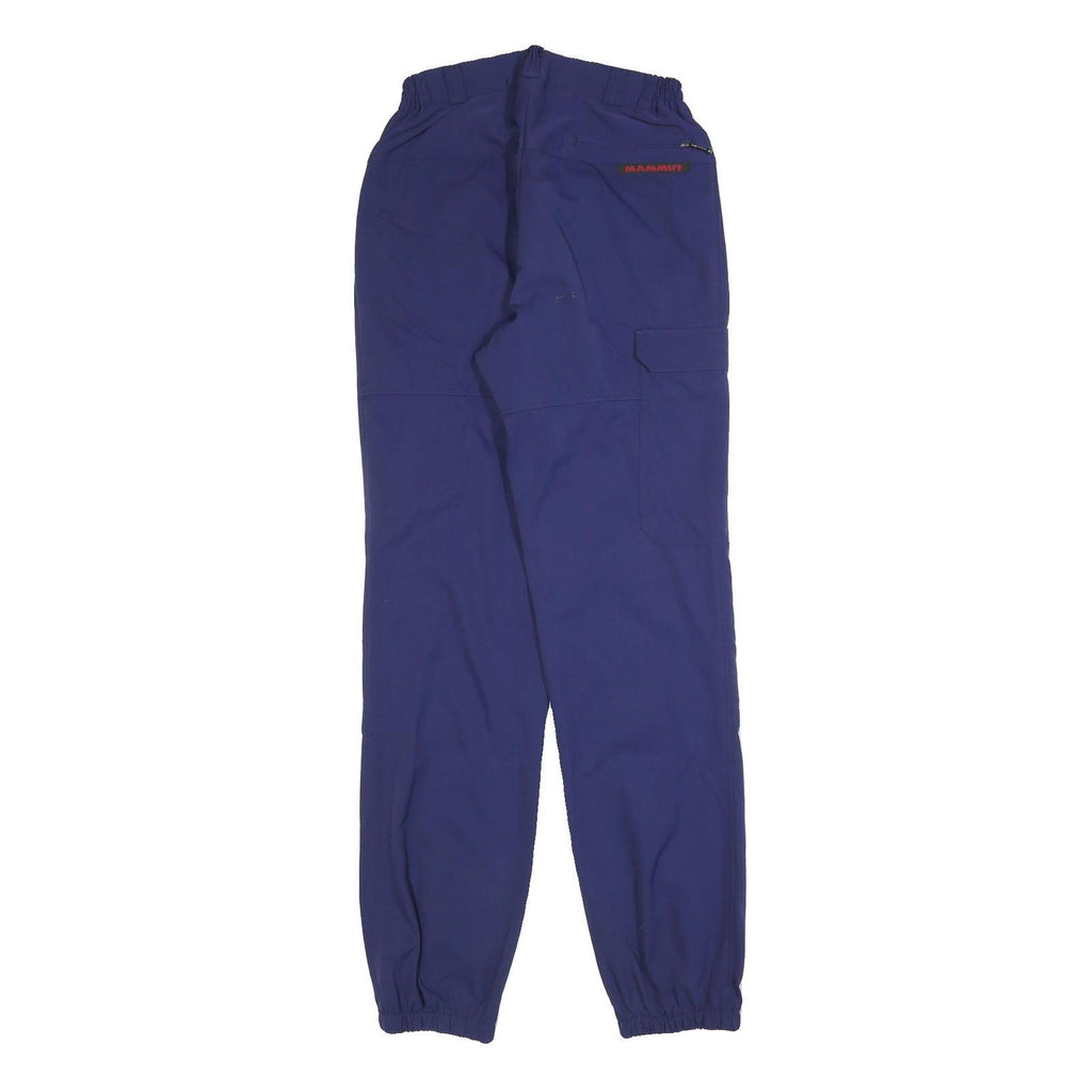 MAMMUT Womens Polyester Blue Regular Tapered Trousers W26 L34 Outdoor Casual Zip