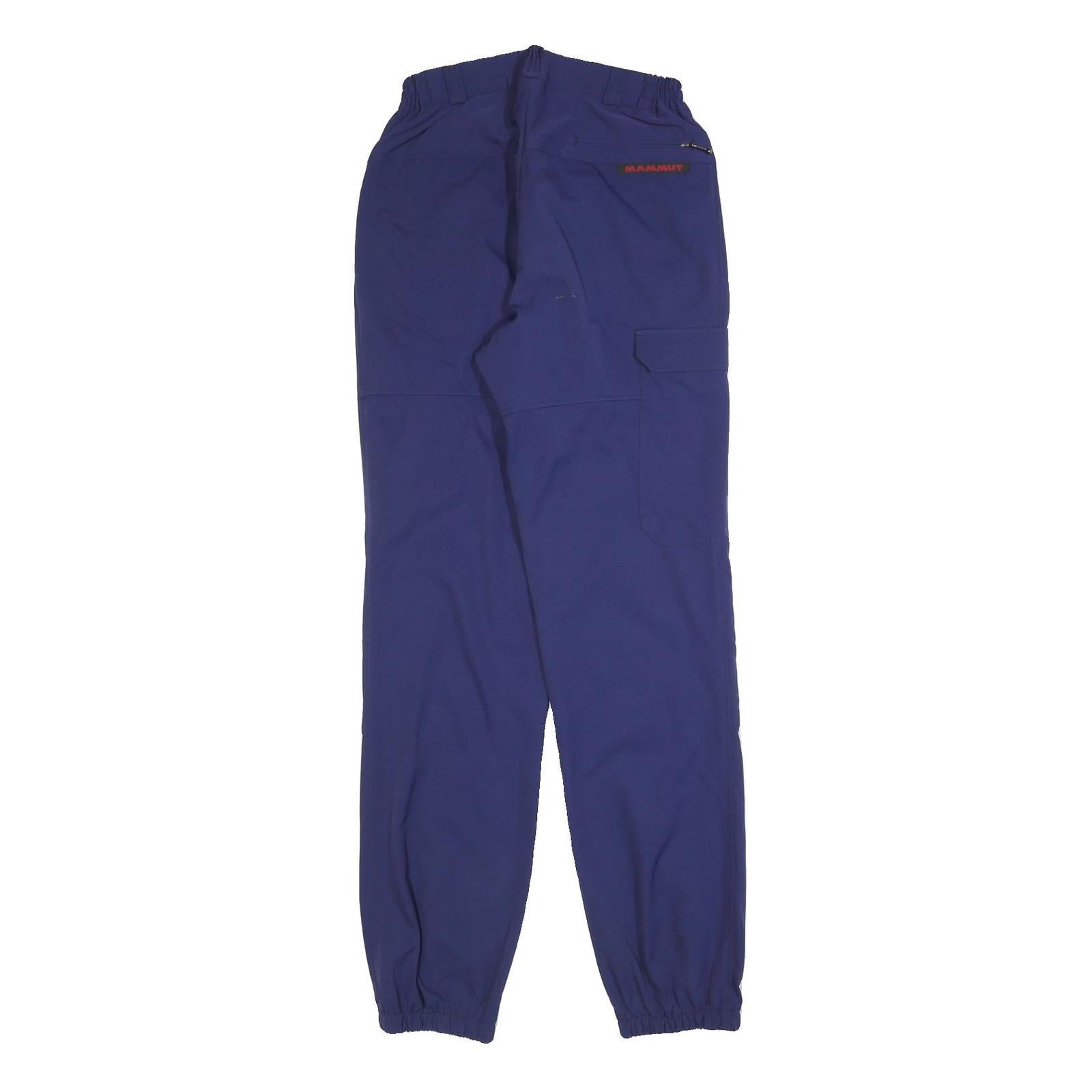 MAMMUT Womens Polyester Blue Regular Tapered Trousers W26 L34 Outdoor Casual Zip