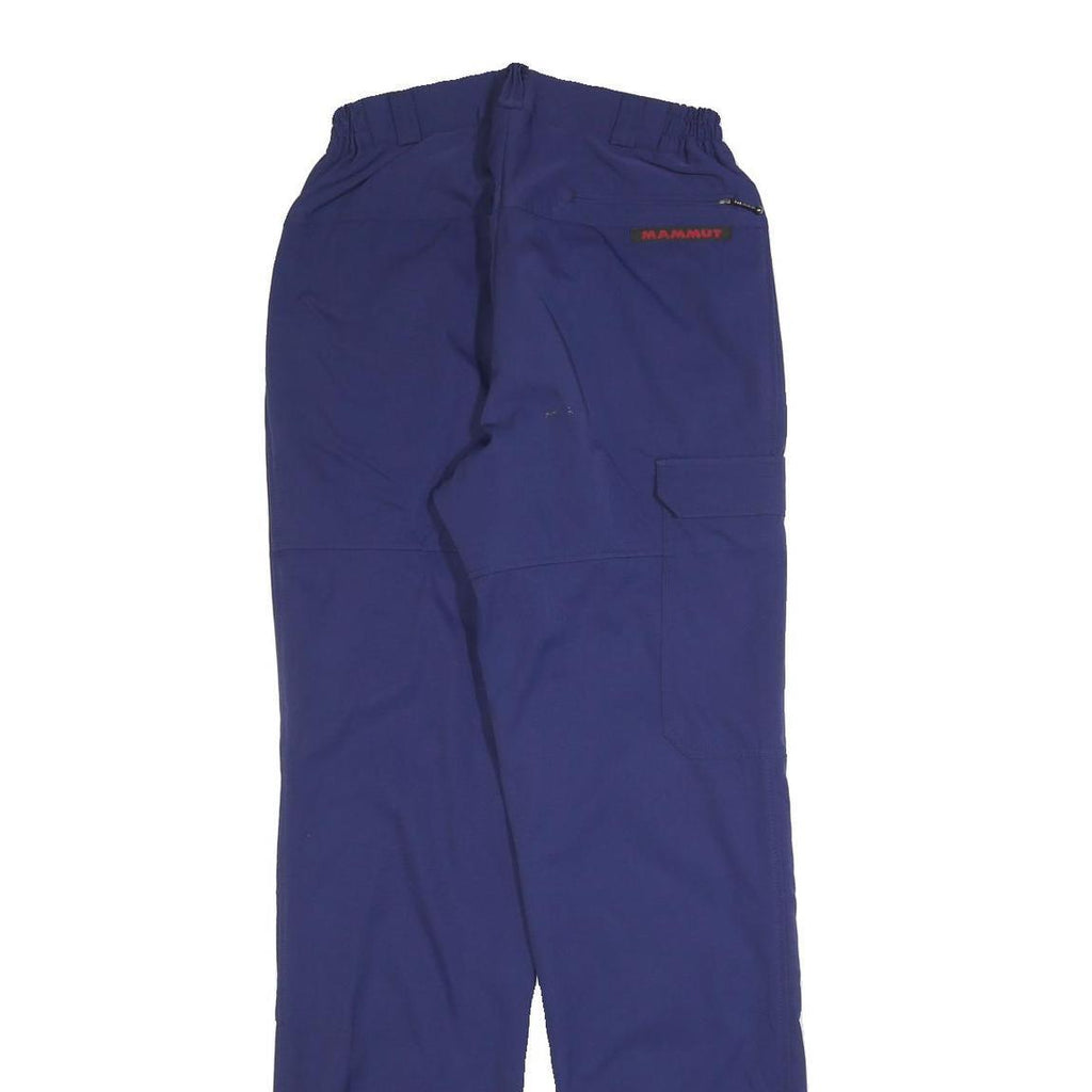 MAMMUT Womens Polyester Blue Regular Tapered Trousers W26 L34 Outdoor Casual Zip
