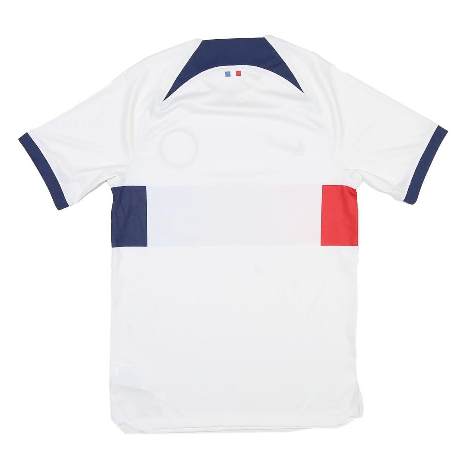 NIKE Mens White & Red Blue Paris Saint-Germain PSG Football Shirt S Short Sleeve