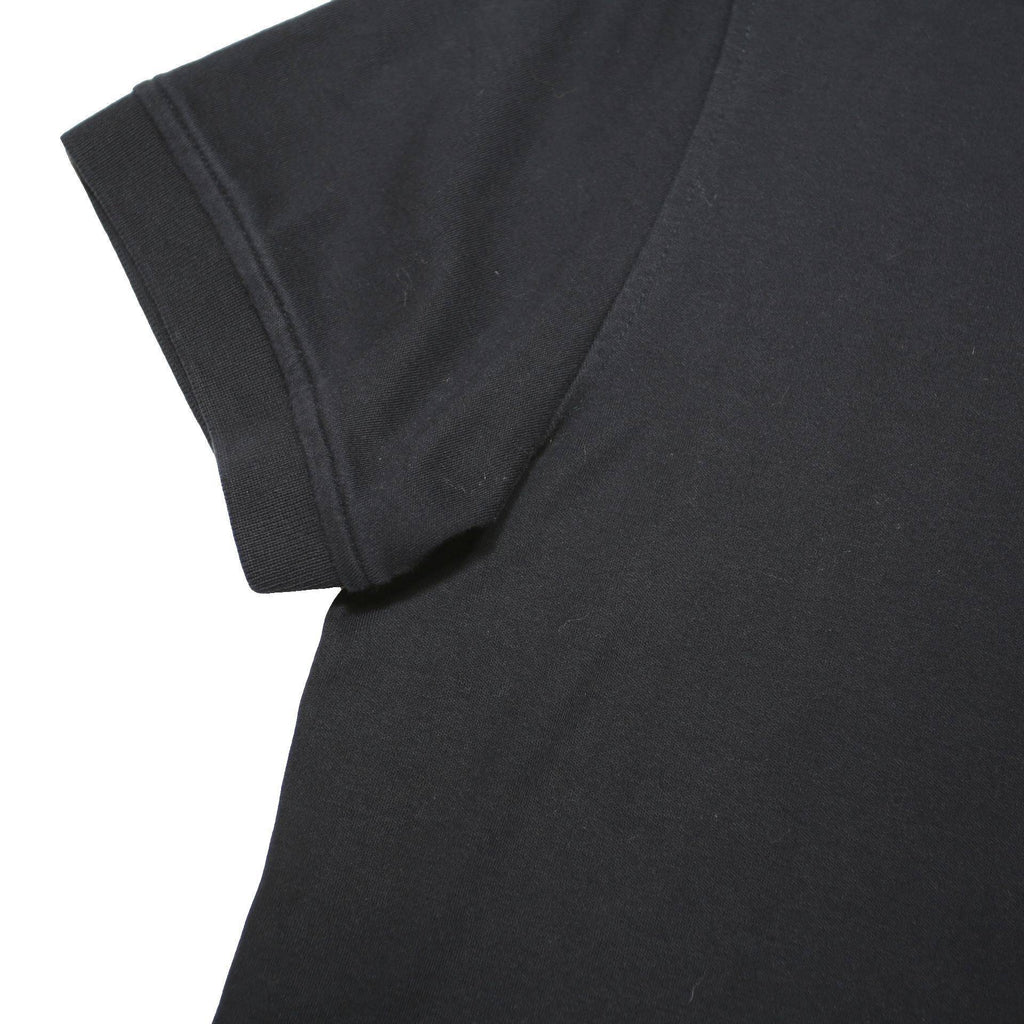TOMMY HILFIGER Mens Black Short Sleeve Plain Polo Shirt L Cotton Blend Casual