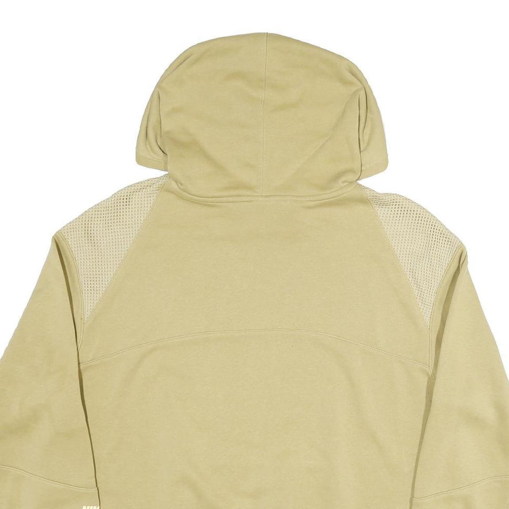 NIKE Mens Beige Air Pullover Hoodie S Cotton Blend Sports Sweatshirt