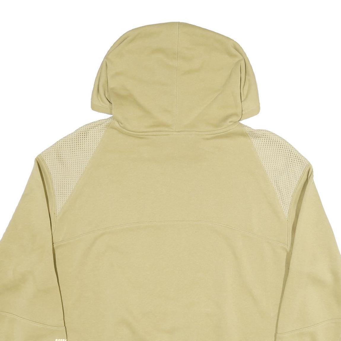 NIKE Mens Beige Air Pullover Hoodie S Cotton Blend Sports Sweatshirt