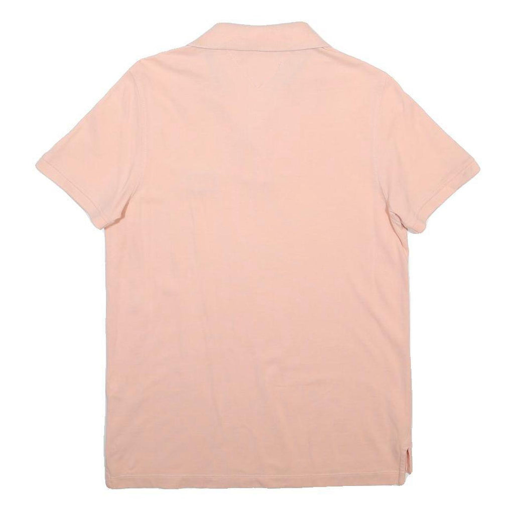 TOMMY HILFIGER Mens Pink Polo Shirt M Cotton Blend Short Sleeve Classic