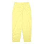 Yellow Womens Relaxed Leg Trousers Cotton Blend Zip W29 L27 Casual Summer Pants