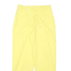 Yellow Womens Relaxed Leg Trousers Cotton Blend Zip W29 L27 Casual Summer Pants